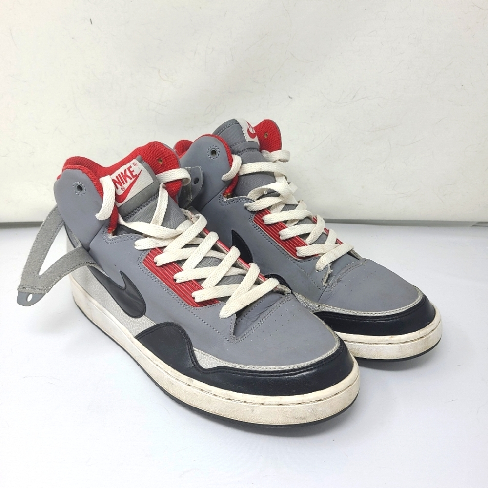 Nike Alphaballer Mid Gray Athletic Sneakers Shoes - SIZE 10.5 - Red Athletic